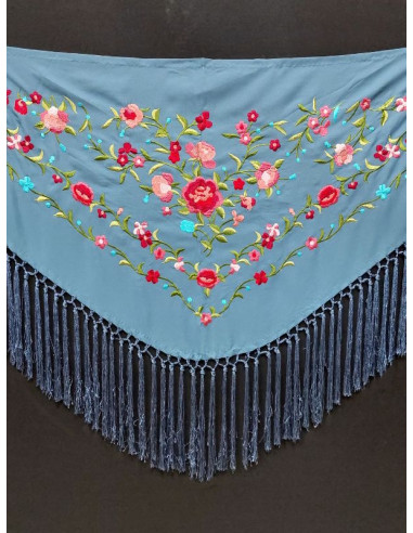 shawl, embroidered, embroidery, flamenca accessories