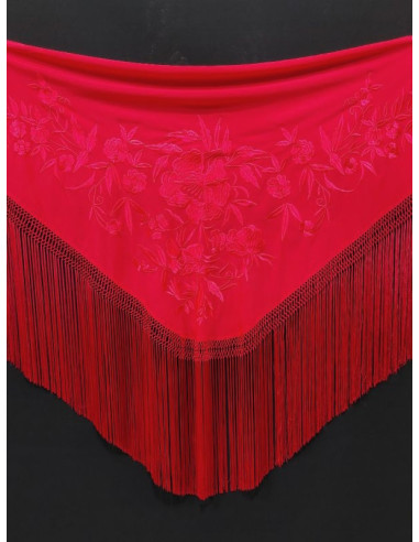 shawl, embroidered, embroidery, flamenca accessories, quality fringes, handcrafted, Seville