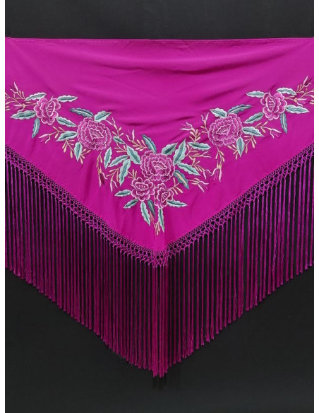 shawl, embroidered, embroidery, flamenca accessories, quality fringes, handcrafted, Seville