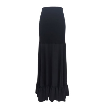 falda de punto, falda de ensayo, enagua, negro