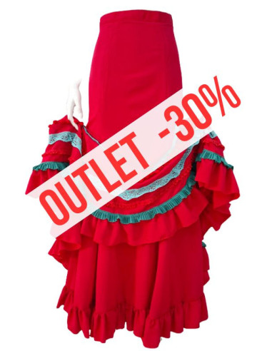 OUTLET: FALDA CON CINTAS Y ENAGUA, TALLA 40