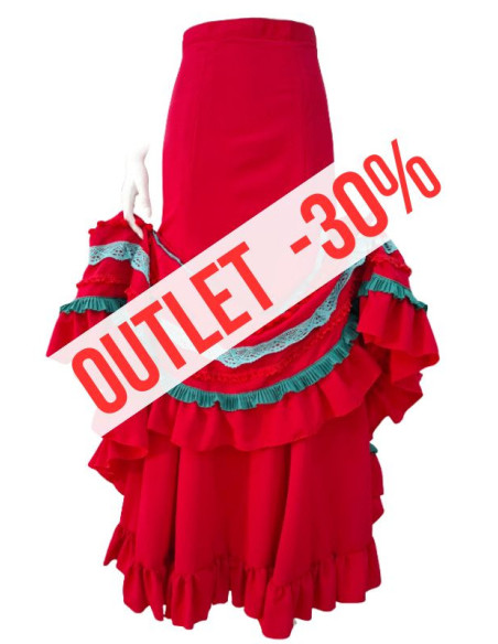 OUTLET: FALDA CON CINTAS Y ENAGUA, TALLA 40