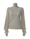 lace, rehersal, shirt, off white