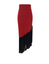 falda ensayo, corta, sobrefalda, vestuario flamenco, flecos