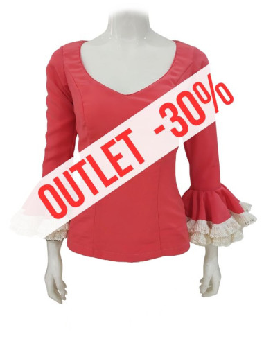 camisa de escenario, camisa flamenca, outlet, coral