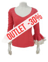 top, performance, flamenca, outlet, coral