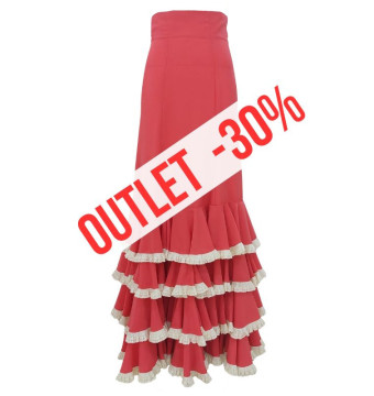 performance skirt, frill skirt, outlet, coral