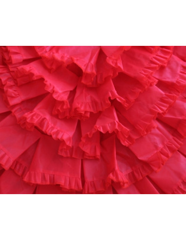 BATA DE COLA 4-FRILL SKIRT MADE-TO-MEASURE, CREPE (CHOOSE YOUR COLOR)