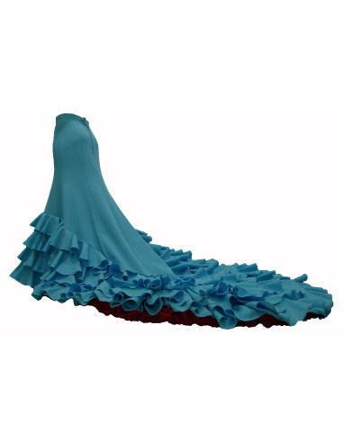 BATA DE COLA 4-FRILL SKIRT MADE-TO-MEASURE, STRECH (CHOOSE YOUR COLOR)