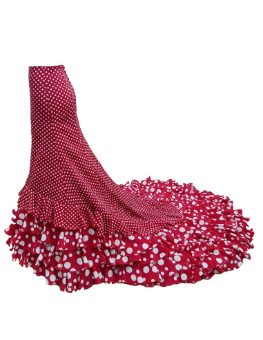 BATA DE COLA 4-FRILL SKIRT MADE-TO-MEASURE, CREPE (CHOOSE YOUR COLOR)