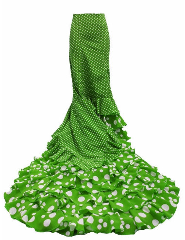 FALDA DE COLA 4 VOLANTES TALLA ESTÁNDAR, CRESPÓN (ELIGE TU COLOR)