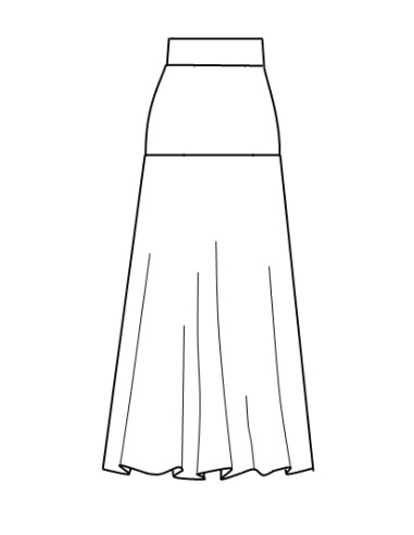 KNITTED SKIRT WITH CREPE (CHOOSE YOUR COLOR)