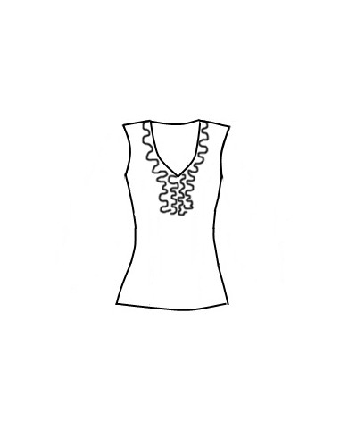 SHIRT WITHOUT SLEEVES, 'RIOJA' RED COLOR