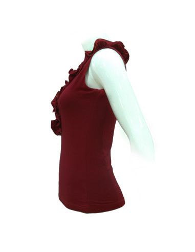 SHIRT WITHOUT SLEEVES, 'VINEYARD' RED COLOR